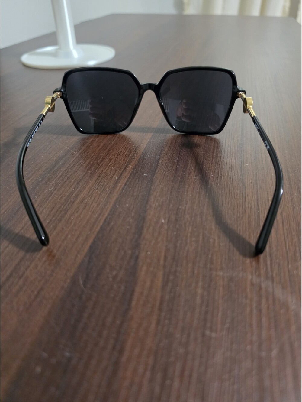 Versace VE4396 GB1/87 Sunglasses Women's Black/Dark Grey Lens Square Shape 58mm - Picture 8 of 9